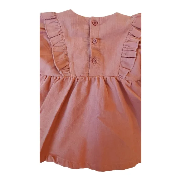 Miniclasix Smocked Top & Leggings Set in Mauve| Size 3M - Picture 7 of 9